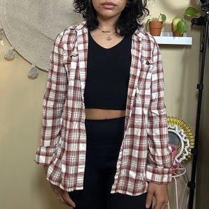 Old navy plaid button up small